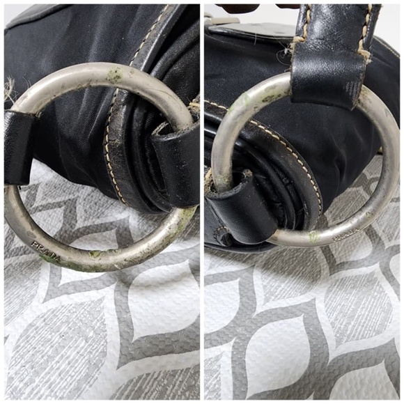 Authentic Prada Vintage Tessuto Nylon Corsaire Shoulder Bag Black - Picture 13 of 14